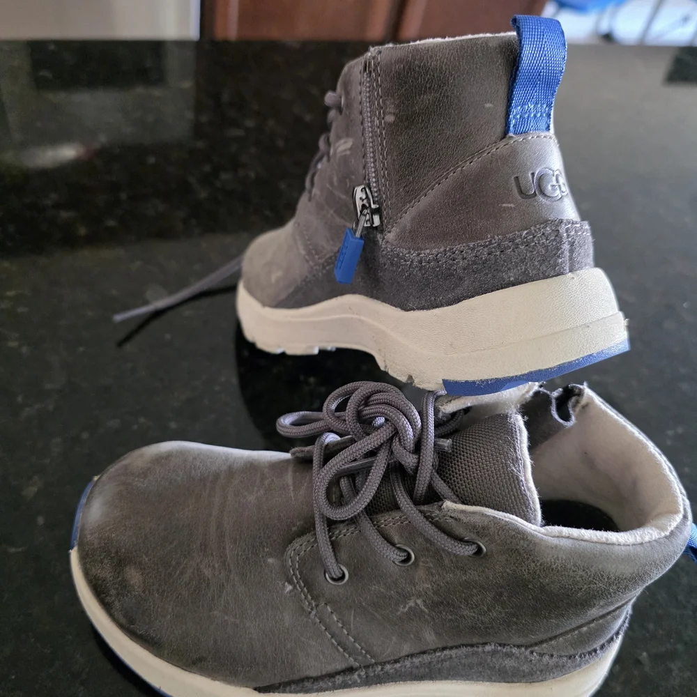 UGG Kids Charcoal and Blue Boots